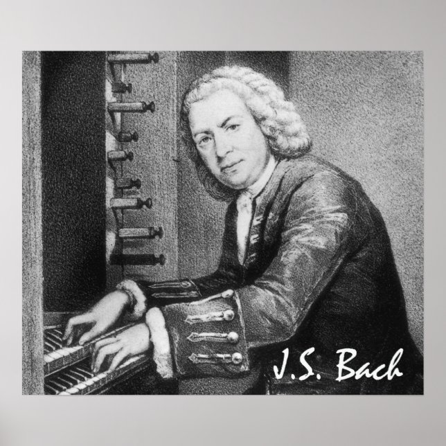 Poster Johann Sebastian Bach Art Art (Devant)