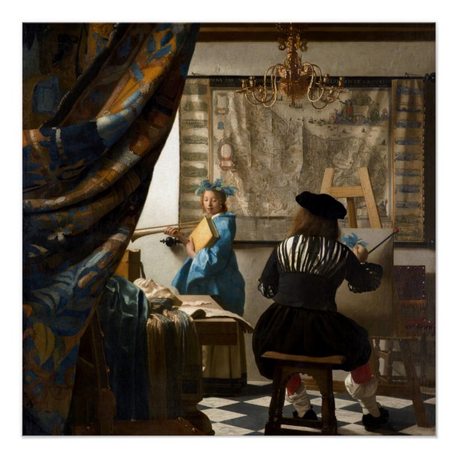 Poster Johannes Vermeer - L'Allégorie de la Peinture (Devant)
