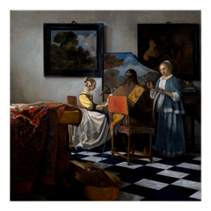 Poster Johannes Vermeer - Le Concert