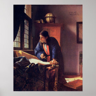 Poster Johannes Vermeer, le géographe
