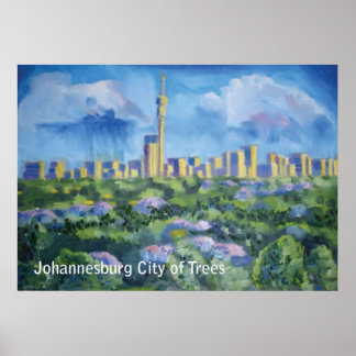 Poster Johannesburg Ville des arbres