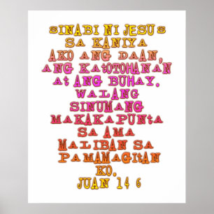 Poster John 14:6 Tagalog