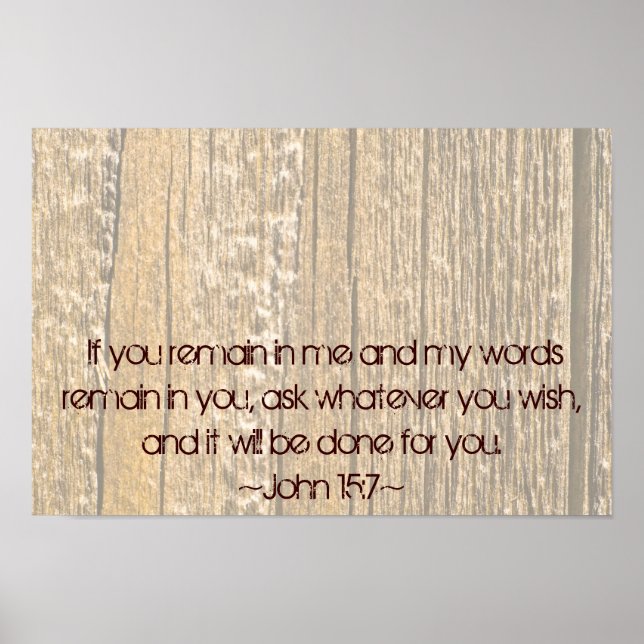 Poster John 15:7 (Devant)