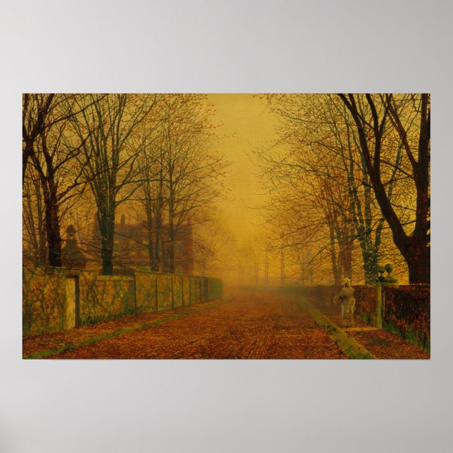 Poster John Atkinson Grimshaw Evening glow CC0871 (Devant)