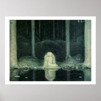Poster John Bauer Princesse Tuvstarr Cherche Son Coeur