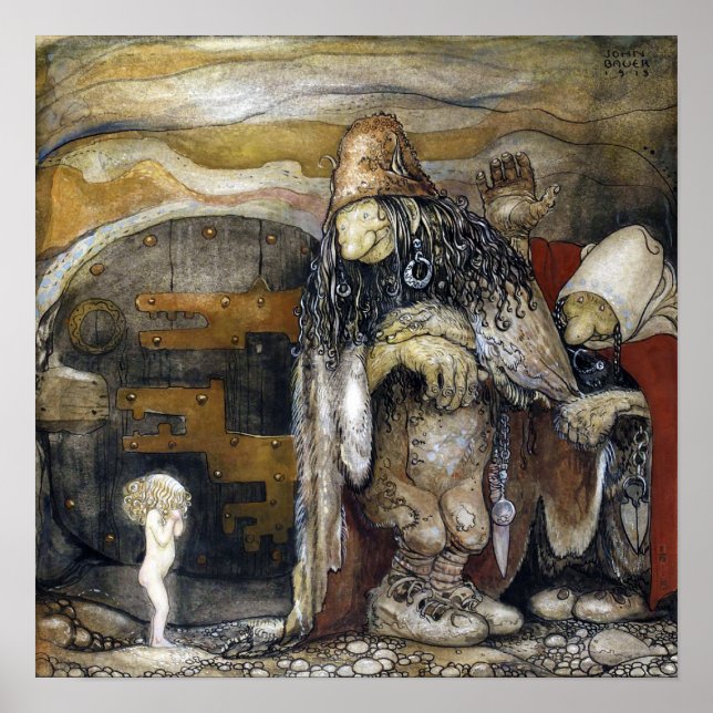 Poster John Bauer Troll (Devant)