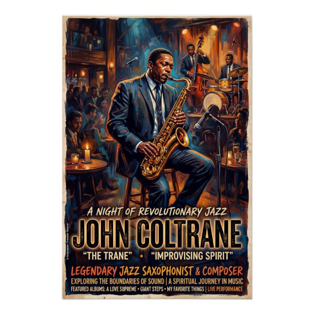 Poster John Coltrane  (Devant)