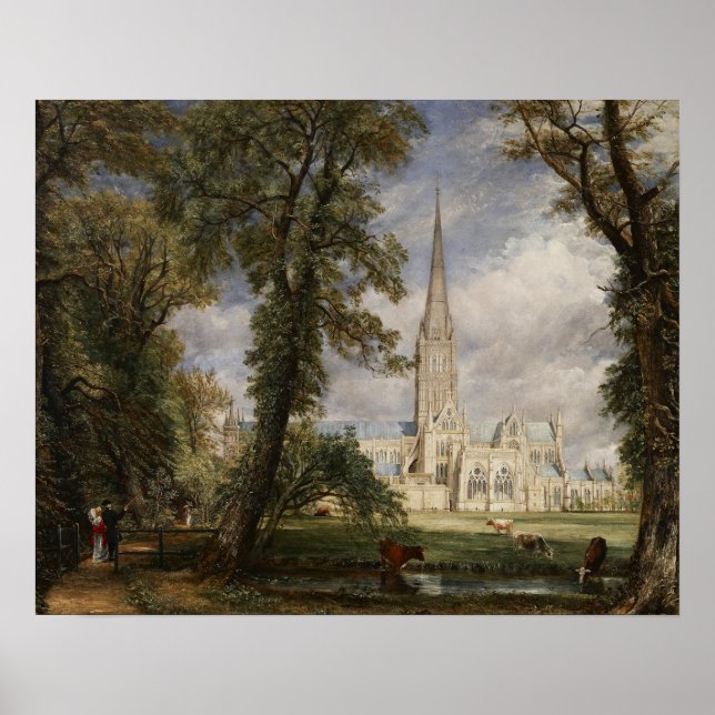 Poster John Constable - Cathédrale de Salisbury (Devant)
