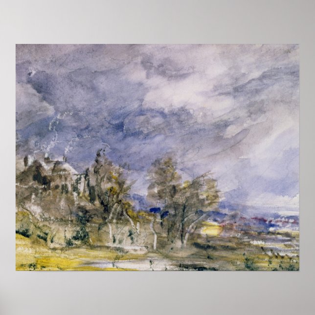 Poster John Constable | Hampstead Heath de près de Well W (Devant)