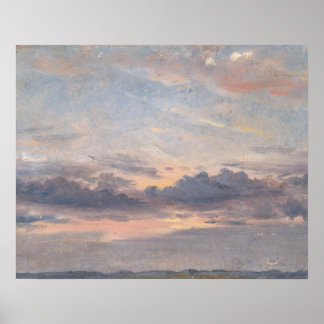 Poster John Constable - Une étude sur le nuage, coucher d