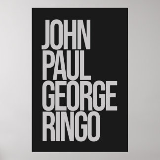 Poster John Paul George Ringo