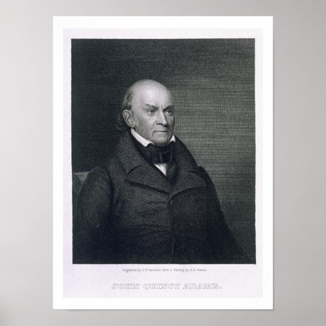 Poster John Quincy Adams, gravé par John Wesley Paradis (Devant)