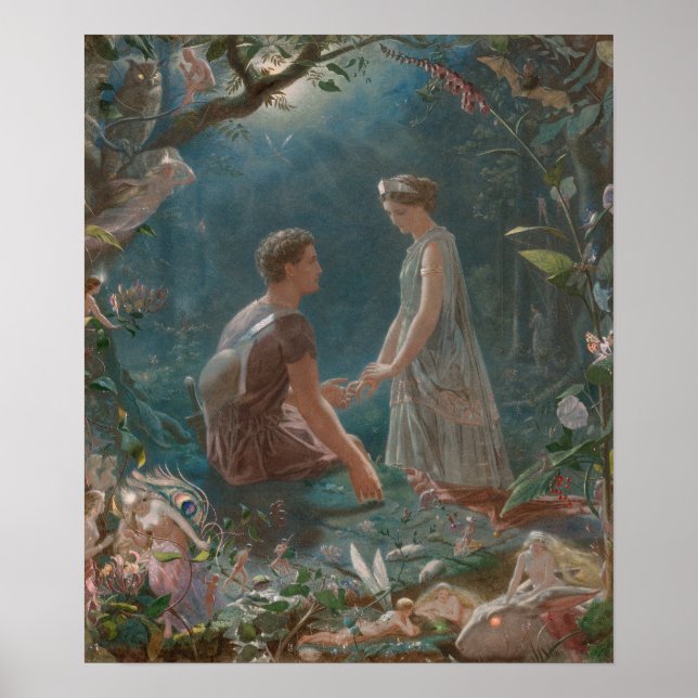 Poster John Simmons Hermia et Lysander Shakespeare (Devant)