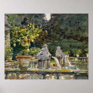 Poster John Singer Sargent - Villa di Marlia, Lucques