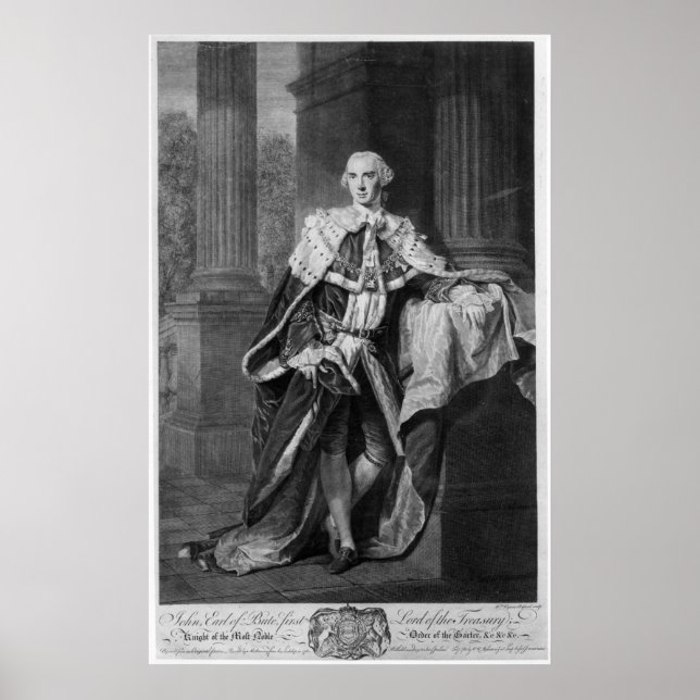 Poster John Stuart, 3e comte de Bute, 1763 (Devant)