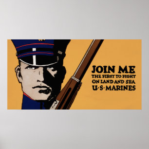 Poster Joignez-moi des marines des USA de ~