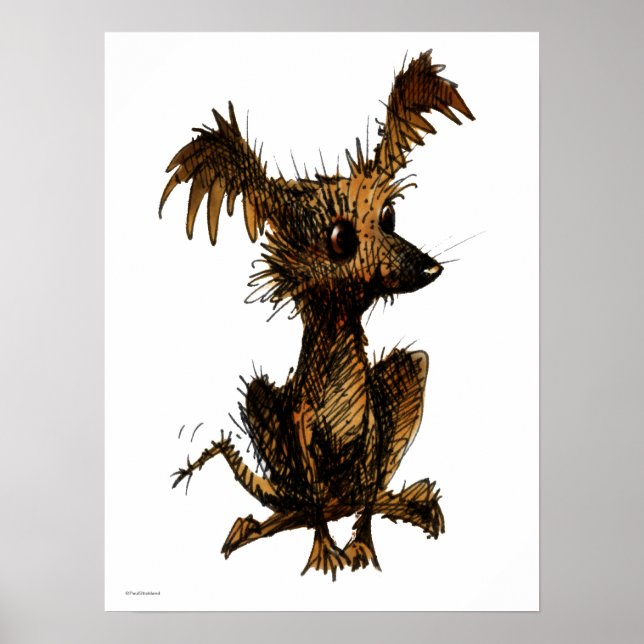 Poster Joli chien de jouet amusant (Devant)