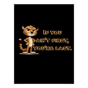 Poster joli guépard mécontent