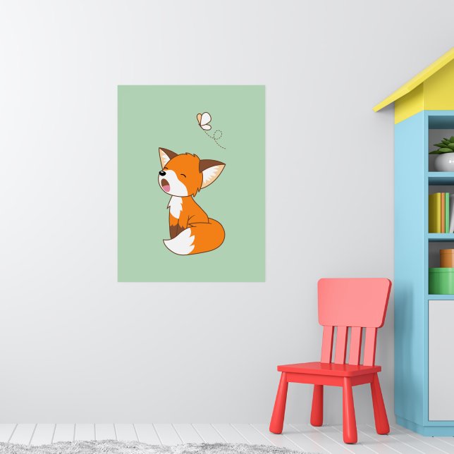 Poster Joli Petit Fox Sleepy (Pépinière 1)