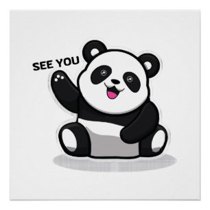 Poster joli petit panda