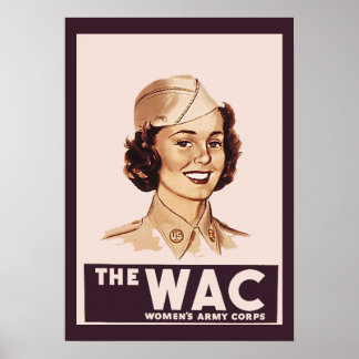 Poster Joli WAC 2ÈME GUERRE MONDIALE