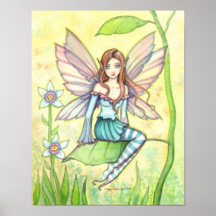 Poster Jolie Fée Fleur Fantaisie Artistique