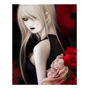Poster Jolie fille elfe gothique