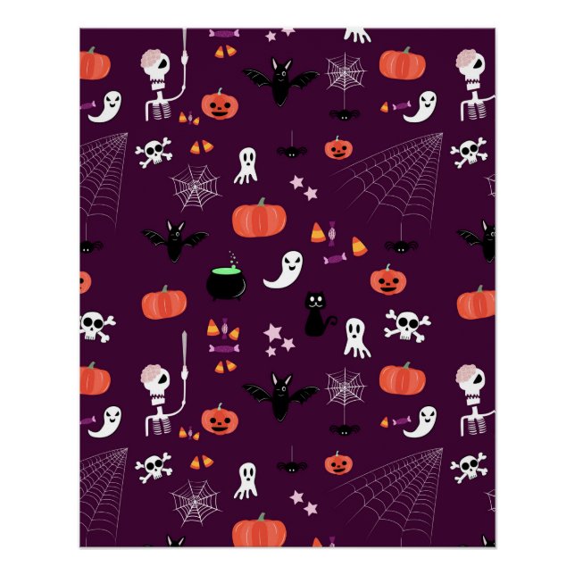 Poster Jolie Halloween créatif et effrayant (Devant)