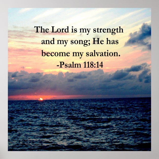 POSTER JOLIE PSALM 118 14 LEVER L'OCÉAN (Devant)