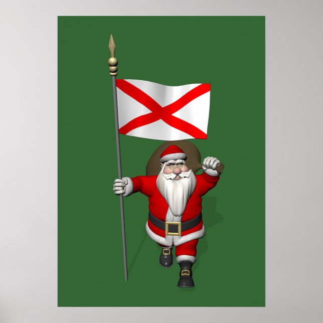 Poster Jolly Santa Claus en Alabama (Devant)