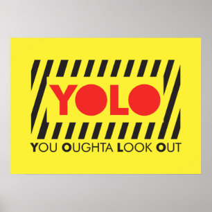 Poster JOLO avec prudence rouge