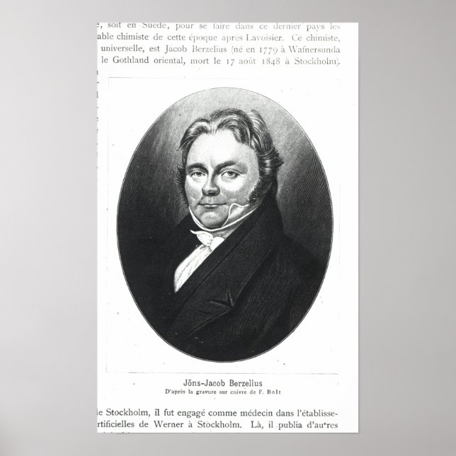 Poster Jons Jakob Berzelius (Devant)