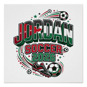 Poster Jordan Football 2026 Football Gras Pays Typographi