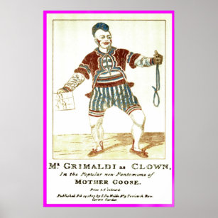 Poster - Joseph 'Joey' Grimaldi Jnr, comme 'Clown'