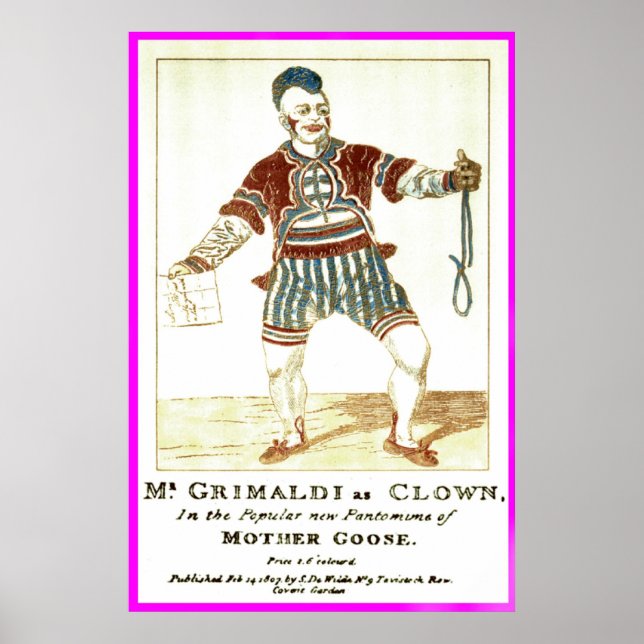 Poster - Joseph 'Joey' Grimaldi Jnr, comme 'Clown' (Devant)