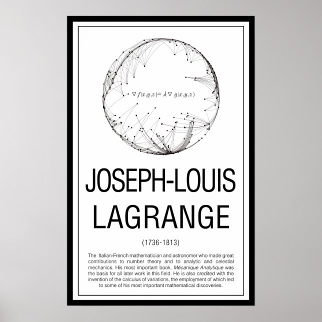 Poster Joseph Louis Lagrange (Devant)