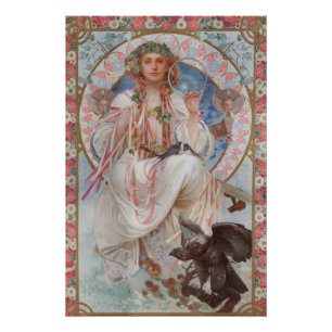 Poster Josephine Crane Bradley en Lavia par Alphonse Much