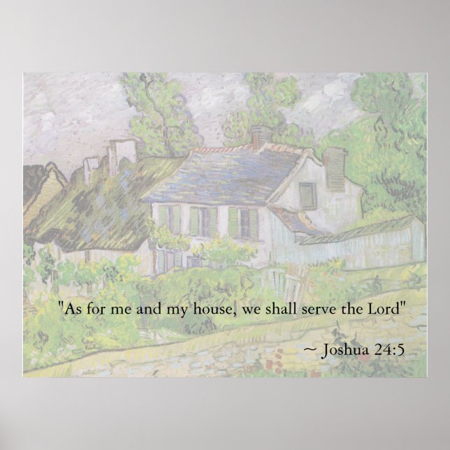Poster Joshua 24:15 Maison Van Gogh (Devant)