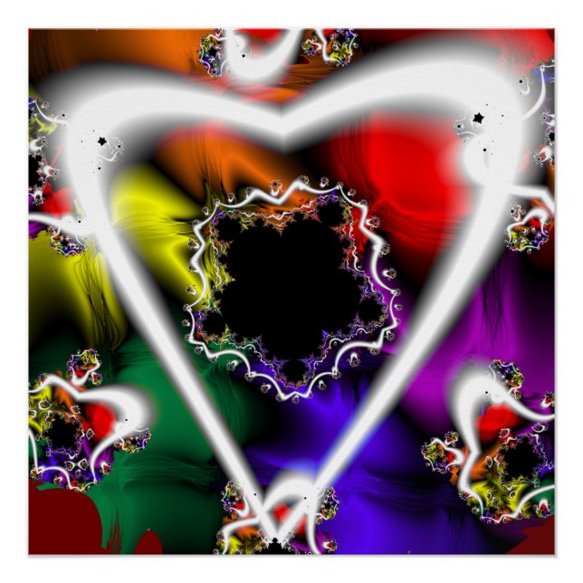 Poster Jouer | Arc-en-ciel Fractal Art (Devant)