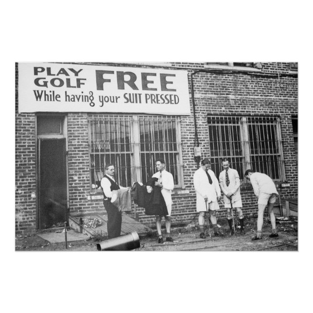 Poster Jouer Au Golf Gratuitement (Tout En Ayant Votre Co (Devant)