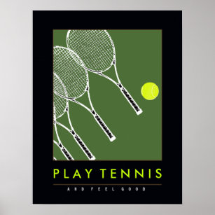 Poster jouer au tennis