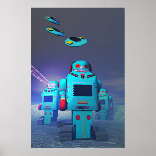 Poster Jouet Robos sur la copie d'attaque