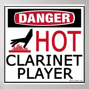 Poster Joueur chaud de clarinette