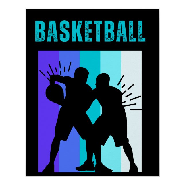 Poster Joueur de basket-ball Basketball Sports (Devant)