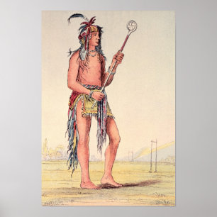 Poster Joueur de boule de Sioux Oh-Aucun-Je-Nange
