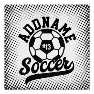 Poster Joueur de football AJOUTER LE NOM Équipe de footba