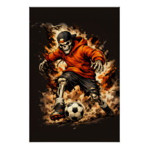 Joueur de football squelette Streetwear Cartoon –
