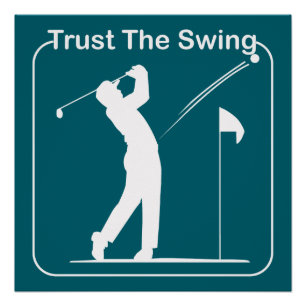 Poster joueur de golf