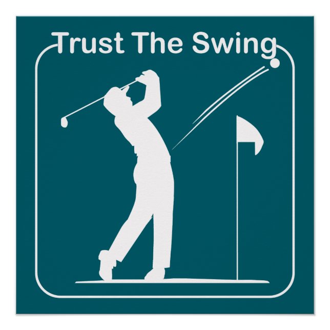 Poster joueur de golf (Devant)