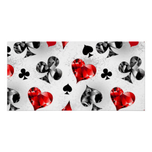Poster Joueur de poker Joueur de cartes de jouer costumes